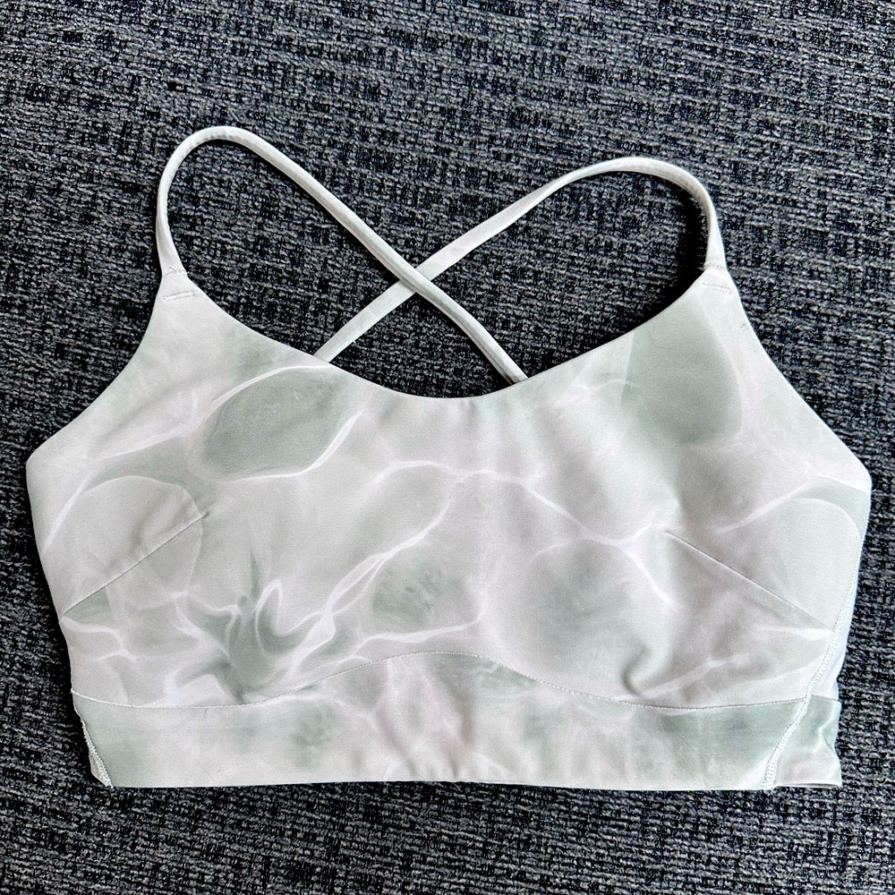 CALIA Restore Strappy Back Bra in Aquatic Neutral Sz Medium